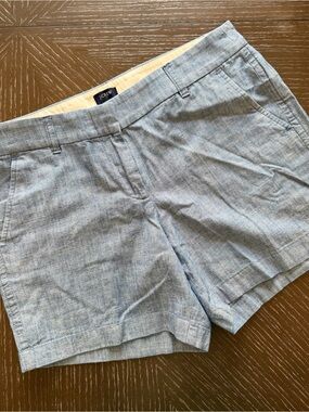 J. Crew Chambray-Light Blue Lightweight Cotton Women’s Shorts- NWOT